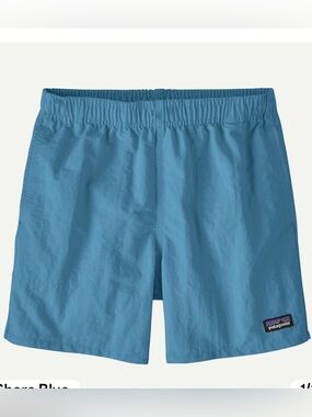Patagonia Kids Baggies Lined 5” Shorts, Shore Blue, XXL